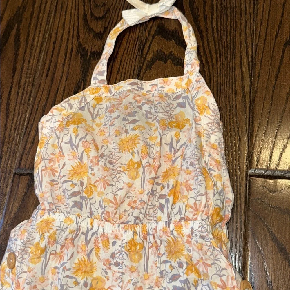 Rachel Zoe Kids Floral Romper - Orange and Cream size 2T